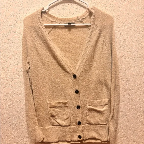 American Eagle Outfitters Beige Button-Front Cardigan - Picture 2 of 5